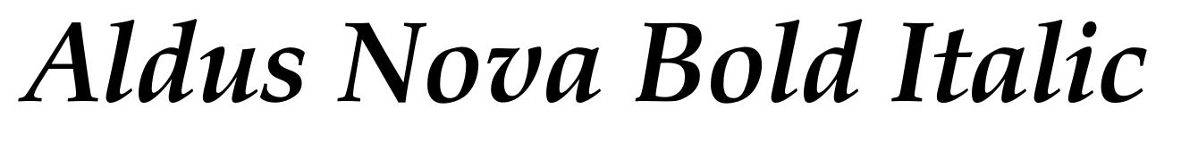 Aldus Nova Bold Italic
